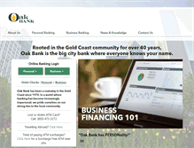 Tablet Screenshot of oakbank.com